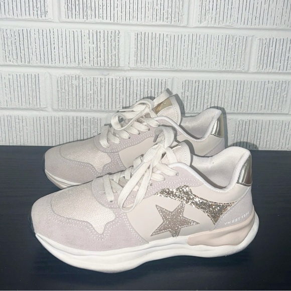 VINTAGE HAVANA Rum Nude Glitter Sneaker - Picture 1 of 7